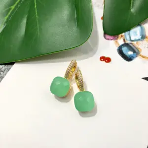Golden Green Jade (with Diamond)