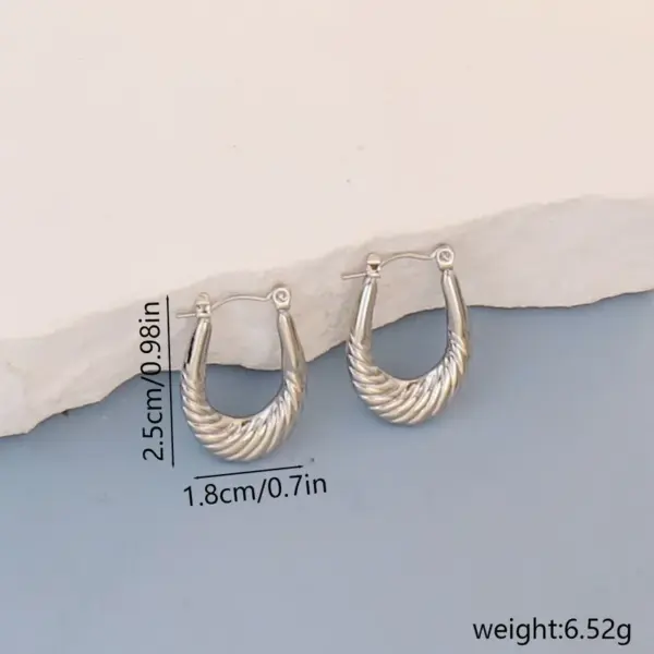Wholesale 1 Pair Simple Style Round Square Heart Shape 304 Stainless Steel Earrings