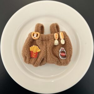 Brown cola suede overalls