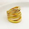 Wholesale Ion Plating (IP) 14K Gold Real Gold Plated Irregular Lines 304 Stainless Steel Casual Roman Style Waterproof Non Tarnish Rings