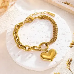 7827 Hip Hop Love Bracelet / Gold