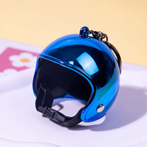 6.5cm large helmet-colorful blue / With lobster clasp