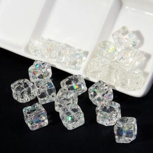 Transparent square beads / One