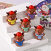 Wholesale Christmas reindeer through-hole rubber beads
