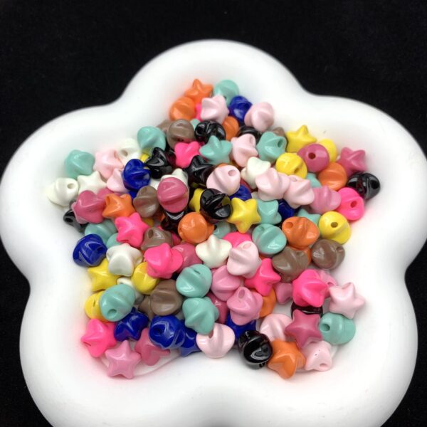 Wholesale Star acrylic through-hole bead