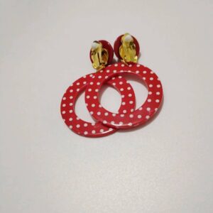 2 red ear clip styles