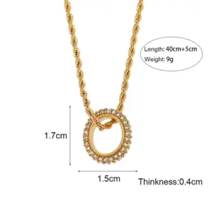 Gold 4mm with Pendant