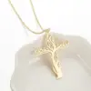 Wholesale Jewelry Fashion Cross 201 Stainless Steel 18K Gold Plated Plating Stainless Steel Necklaces