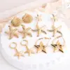Wholesale 1 Pair IG Style Marine Style Tortoise Starfish 304 Stainless Steel Drop Earrings Ear Studs