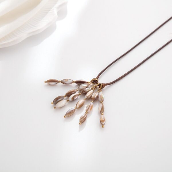 oly-b9ea2f5a6d71ecacd34ce81b3901c33a Wholesale Shell Tassel Beaded Necklace