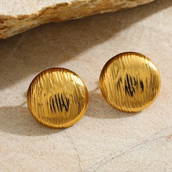Wholesale 1 Pair Casual Basic Simple Style Geometric Circle 304 Stainless Steel 18K Gold Plated Ear Studs