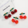 oly-b9f11135b04d1cd52edf59b0f0a24512 Wholesale Fashion red cherry earrings temperament new exquisite cute sweet white pendant high design all-match earrings