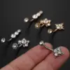Wholesale Fashion Solid Color Stainless Steel Inlay Zircon Belly Ring 1 Piece