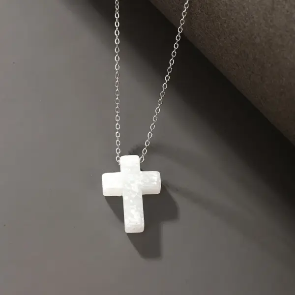 Wholesale 304 Stainless Steel Plastic XUPING Simple Style Hexagram Cross Pendant Necklace