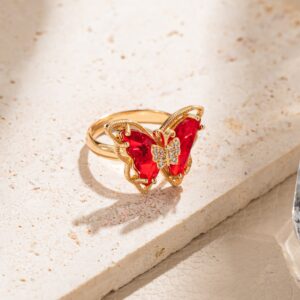 Red / Butterfly outer size 15x21mm