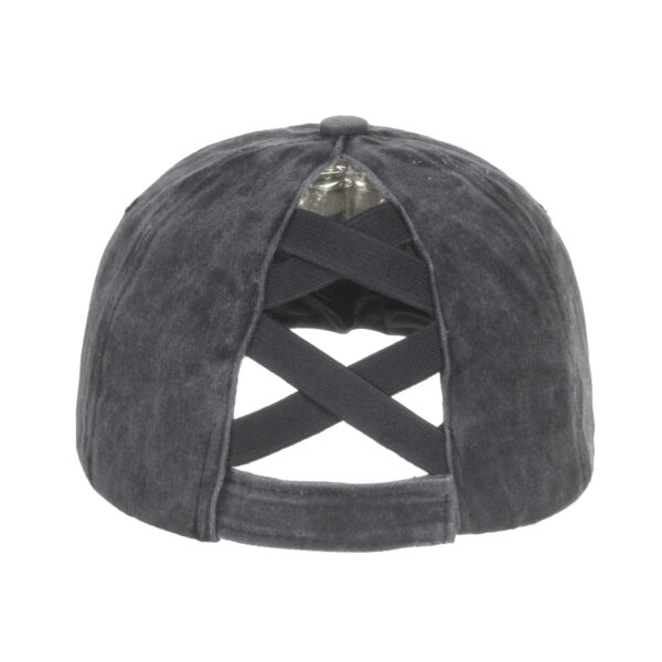 oly-ba0046592cb923e7c8a1d311d6d5e00a Wholesale Spring and Summer new love embroidered double cross elastic mesh nytail baseball cap peaked cap B828