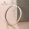 Wholesale Elegant XUPING Simple Style Color Block 304 Stainless Steel 18K Gold Plated Raw Steel Bangle In Bulk