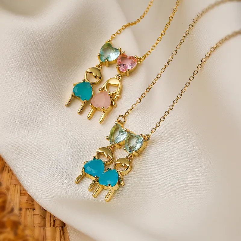 Wholesale Elegant Cute Heart Shape Copper Plating Inlay Zircon 18k Gold Plated Pendant Necklace