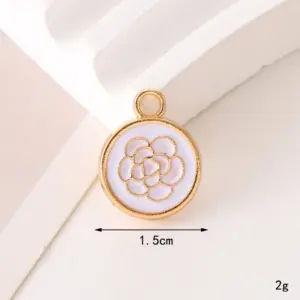 C364 15mm Hot Glue Flowers White / Diy Ornament