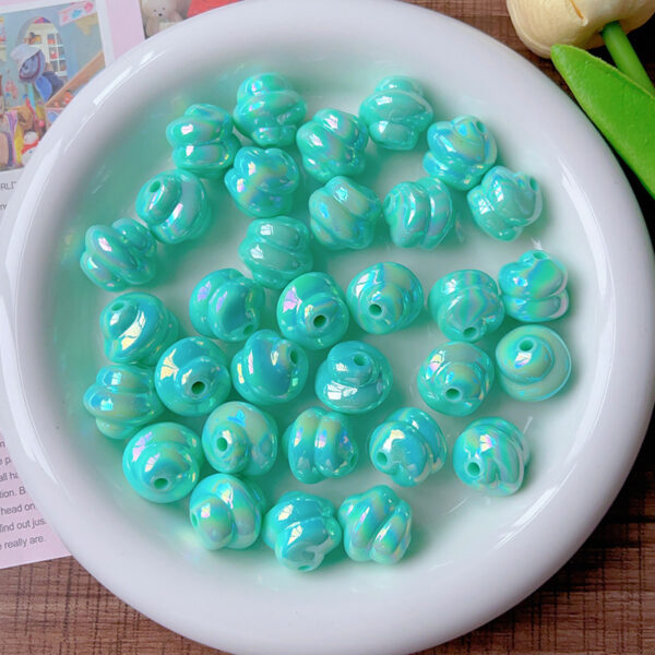Wholesale Solid color coated spiral bead