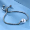 Wholesale New Style Titanium Steel Pearl Adjustable Bracelet