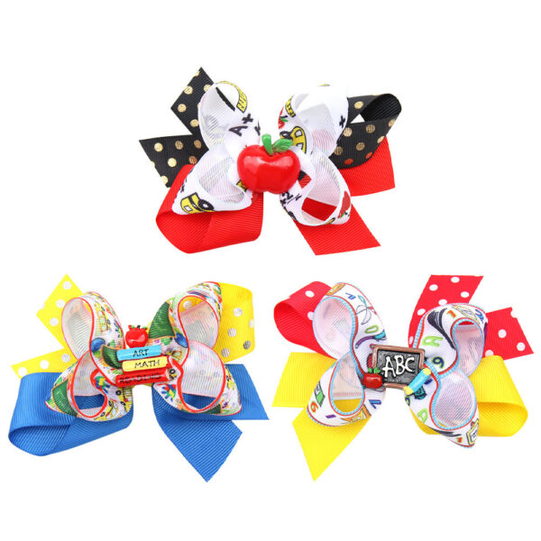 Wholesale Children's bow hairpin back to school season headdress
