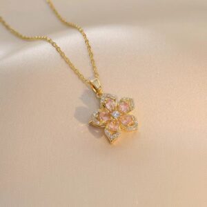 X1310 Pink Rotating Necklace