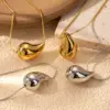PVD Coated Water oplets 304 Stainless Steel Vintage Style Simple Style Waterproof Non Tarnish Jewelry Set