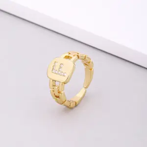 F Letters Ring / Adjustable Opening