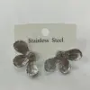 Wholesale 1 Pair Simple Style Classic Style Flower Plating 304 Stainless Steel 18K Gold Plated Ear Studs