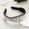 oly-ba3d05a187c56403f7fcf67a4b31710c Wholesale Pearl and Rhinestone Headband Retro Elegant, Diamond-Encrusted High-End Headwear, Face Wash, Non-Slip Baroque Hair Aessories