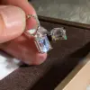 Wholesale Fashion Square Copper Inlay Zircon Drop Earrings 1 Pair