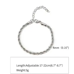 Steel Color [4mm] * 17 5cm Tail Chain