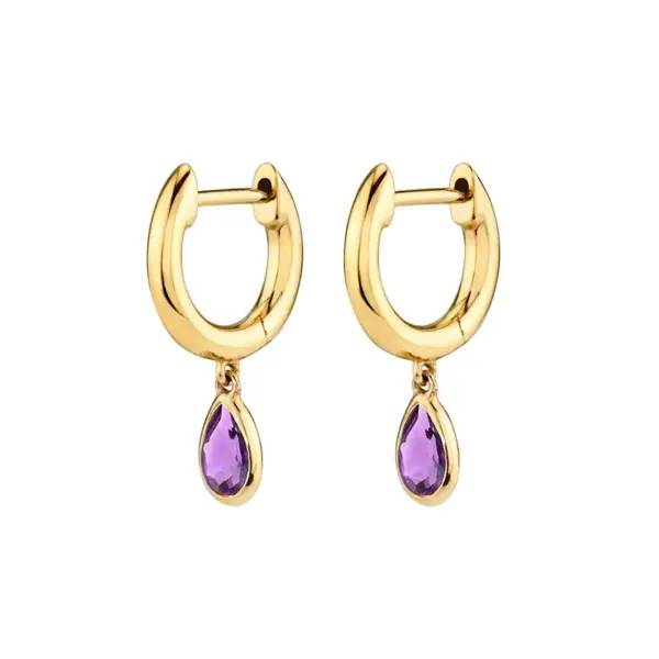 Wholesale 1 Pair IG Style Water Droplets Inlay Copper Zircon Gold Plated Drop Earrings