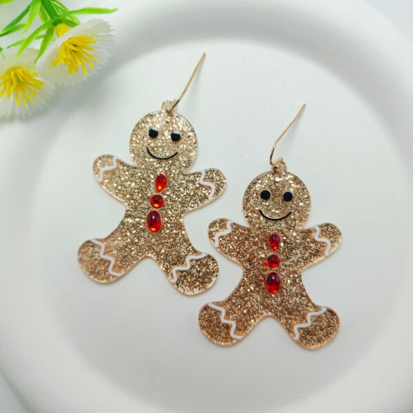Wholesale Christmas tree wooden mosaic acrylic sequin earrings