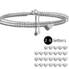 Wholesale 304 Stainless Steel 14K Gold Plated Rose Gold Plated White Gold Plated IG Style Simple Style Layered Plating Inlay Letter Heart Shape Zircon Bracelets