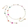 Wholesale Jewelry Elegant Modern Style Flower Titanium Steel Plating Cable Chain Bracelets Necklace