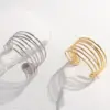 Wholesale Fashion Lines 304 Stainless Steel 18K Gold Plated Stainless Steel Bracelets In Bulk