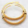 Real Gold Plated 18K Gold Grid 304 Stainless Steel Titanium Steel Fashion Waterproof Non Tarnish Hoop Earrings