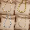 PVD Coated Real Gold Plated Geometric 304 Stainless Steel Casual Simple Style Waterproof Non Tarnish Bracelets Necklace