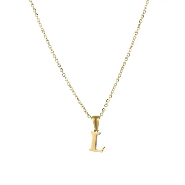 Wholesale Simple Style Letter Stainless Steel Plating Pendant Necklace