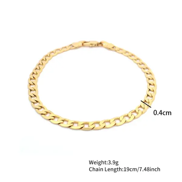 Wholesale Jewelry Vintage Style XUPING Simple Style Geometric Copper 18K Gold Plated Plating Cuban Link Chain Curb Chain Chain Bracelet