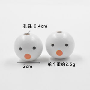 Ys185: 1 polka dot snowman head