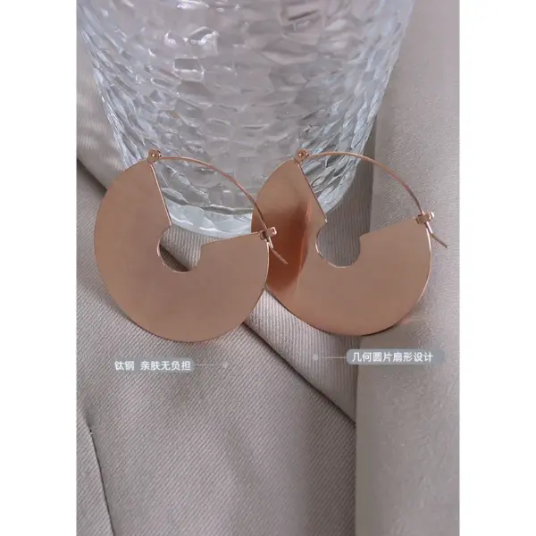 Wholesale PVD Coated Real Gold Plated 18K Gold Geometric 304 Stainless Steel Fashion Waterproof Non Tarnish Earrings