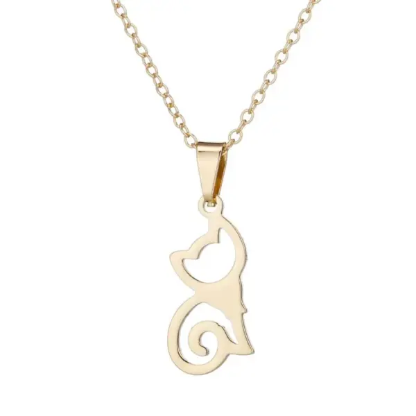 Wholesale PVD Coated 18K Gold Real Gold Plated Cat 201 Stainless Steel Fashion Waterproof Non Tarnish Earrings Necklace