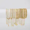 Real Gold Plated Geometric Solid Color 304 Stainless Steel Simple Style Waterproof Non Tarnish 304 Stainless Steel Bracelets