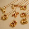 Wholesale Casual Simple Style Letter Copper Pendant Necklace In Bulk