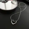 Vacuum Plating Real Gold Plated 18K Gold Gold Plating Silver Plated Heart Shape 304 Stainless Steel Fashion Waterproof Non Tarnish Titanium Steel Pendant Necklace