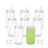Wholesale 16oz Double Layer Mason Jar Sublimation Plastic Cup Sniffer Cup Water Cup Printed Milk Cup