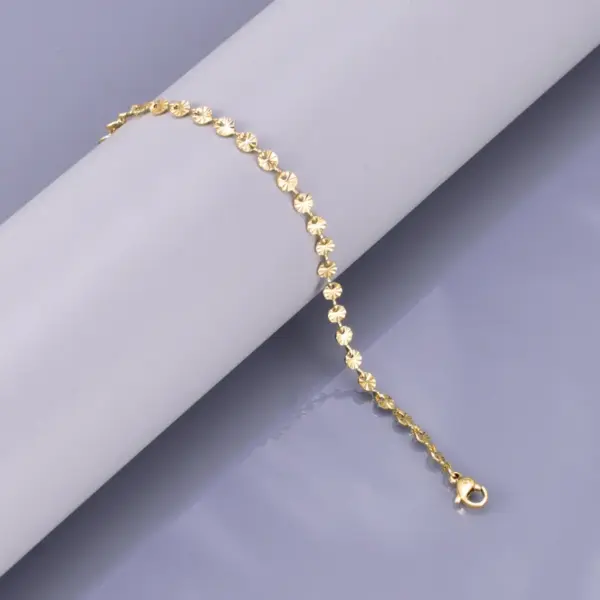 304 Stainless Steel Geometric Ion Plating (IP) 18K Real Gold Plated Elegant Simple Style Waterproof Non Tarnish Gold Bracelets